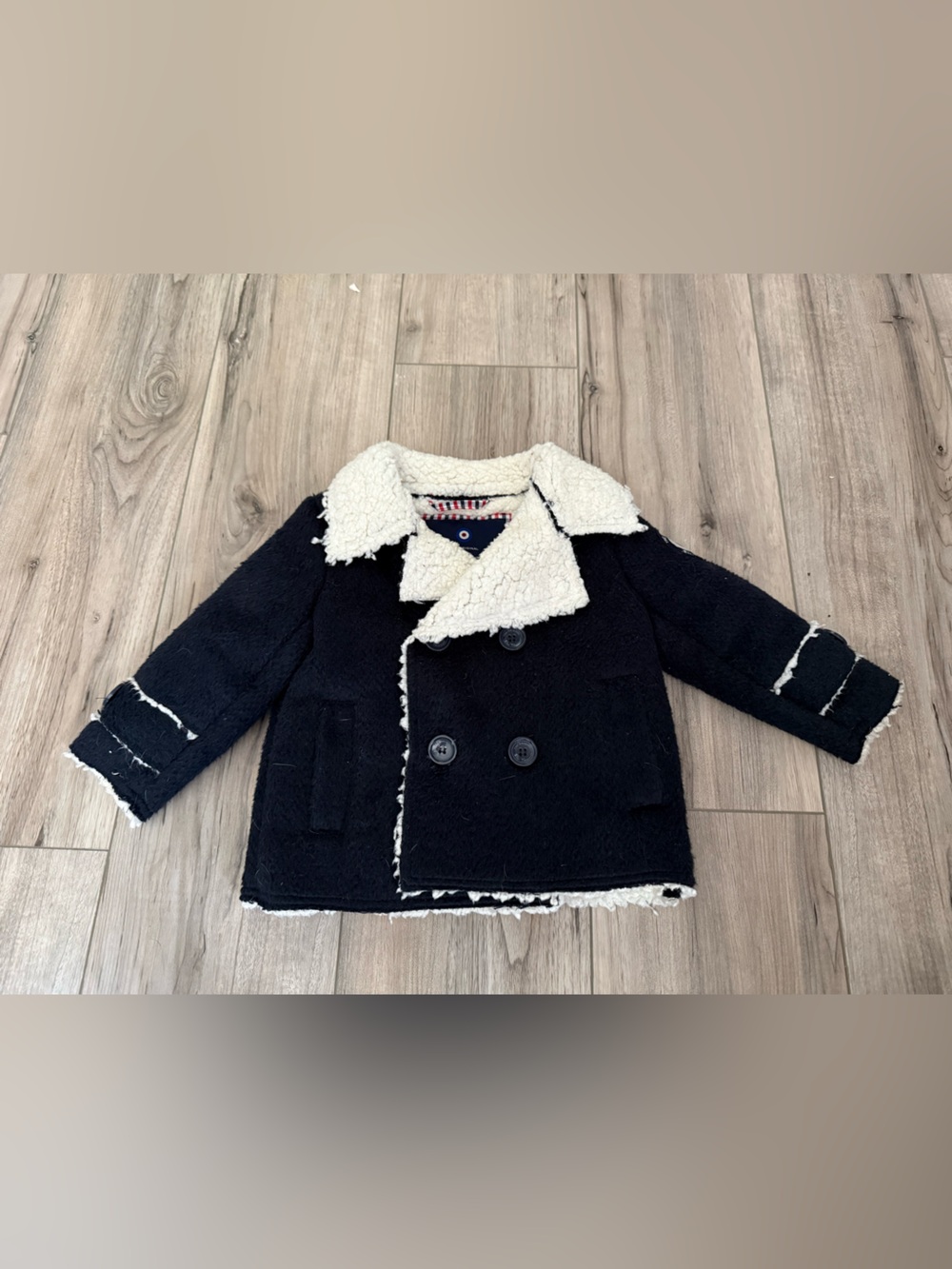 Ben Sherman Kids Navy Sherpa-Lined Peacoat Jacket Sz 12 months